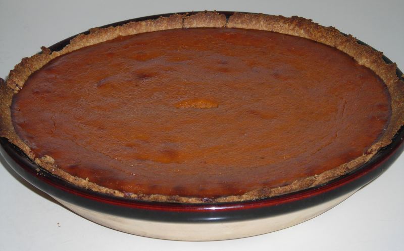 A pumpkin pie